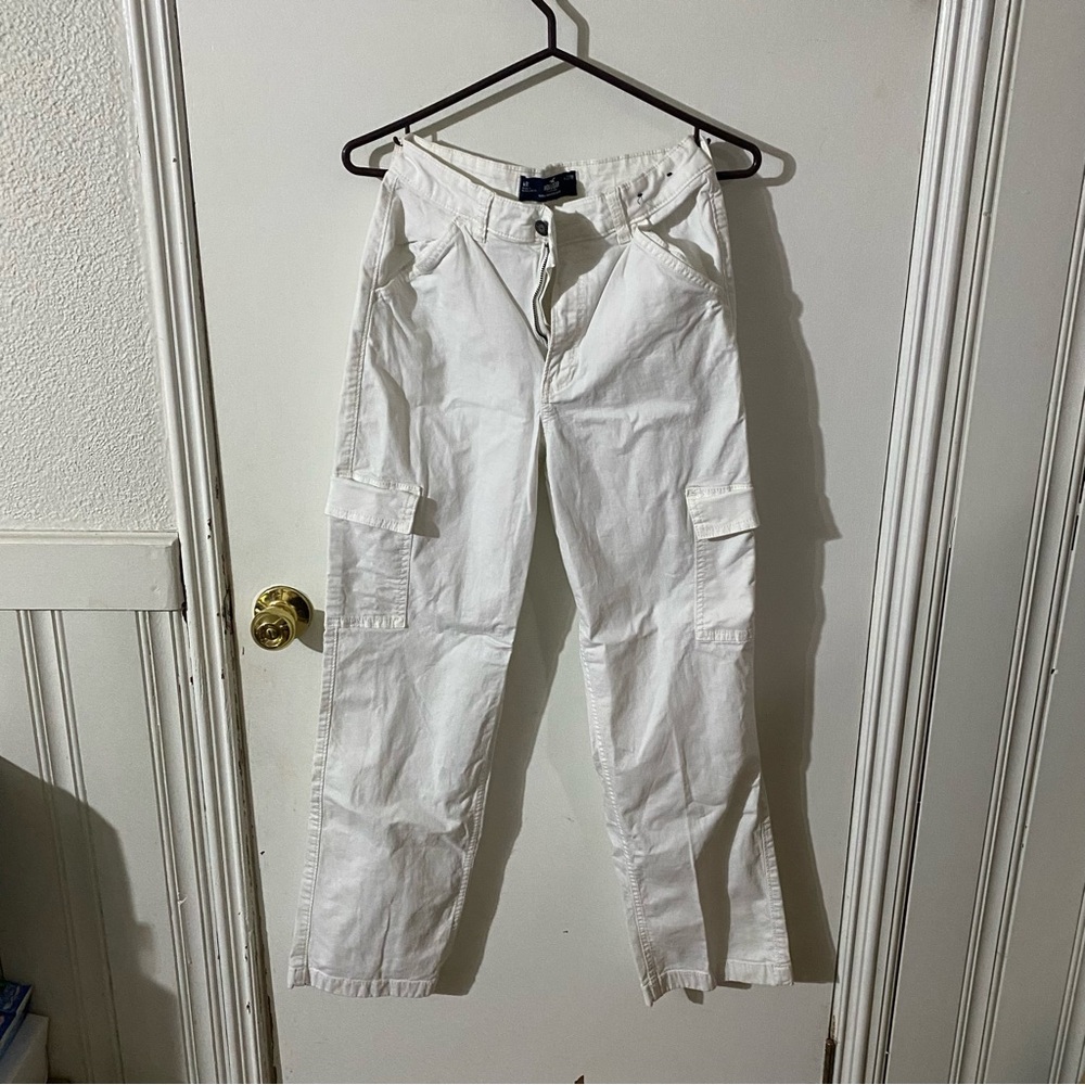 Hollister Ultra High-Rise White Dad Pants